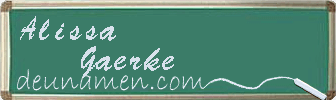 Alissa Gaerke Visitenkarte